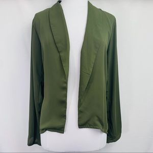Women's eyeshadow Green Open Blazer sz XL